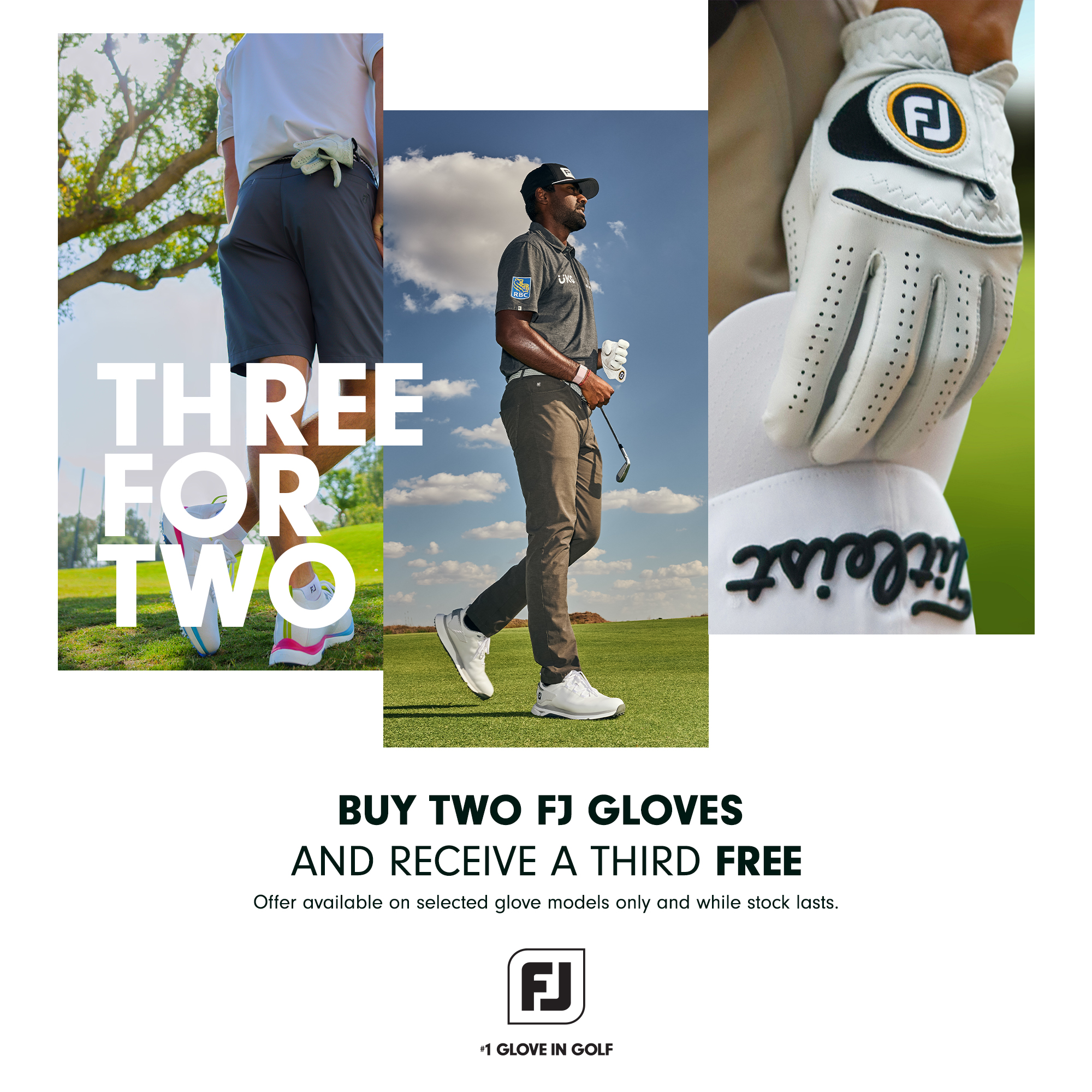 FootJoy 3 For 2 Gloves Banner - Mobile